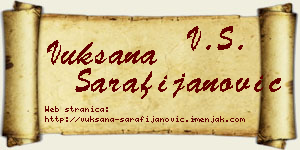 Vuksana Sarafijanović vizit kartica